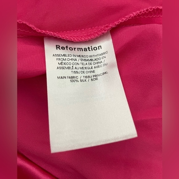 Reformation Marguerite silk midi dress in flambe NWT - Picture 7 of 9